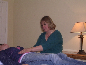 Carolyn Potter, Reiki Treatment  in progress